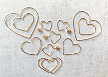 Load image into Gallery viewer, HEY GIRL HEART HOOPS - 14KSM