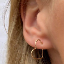 Load image into Gallery viewer, HEY GIRL HEART HOOPS - 14KSM
