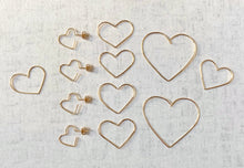 Load image into Gallery viewer, HEY GIRL HEART HOOPS - 14KSM